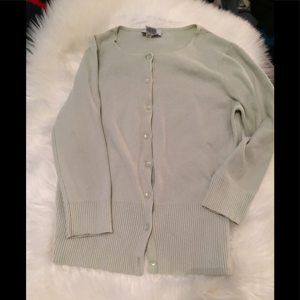 ANN TAYLOR LOFT Sage Green Cardigan